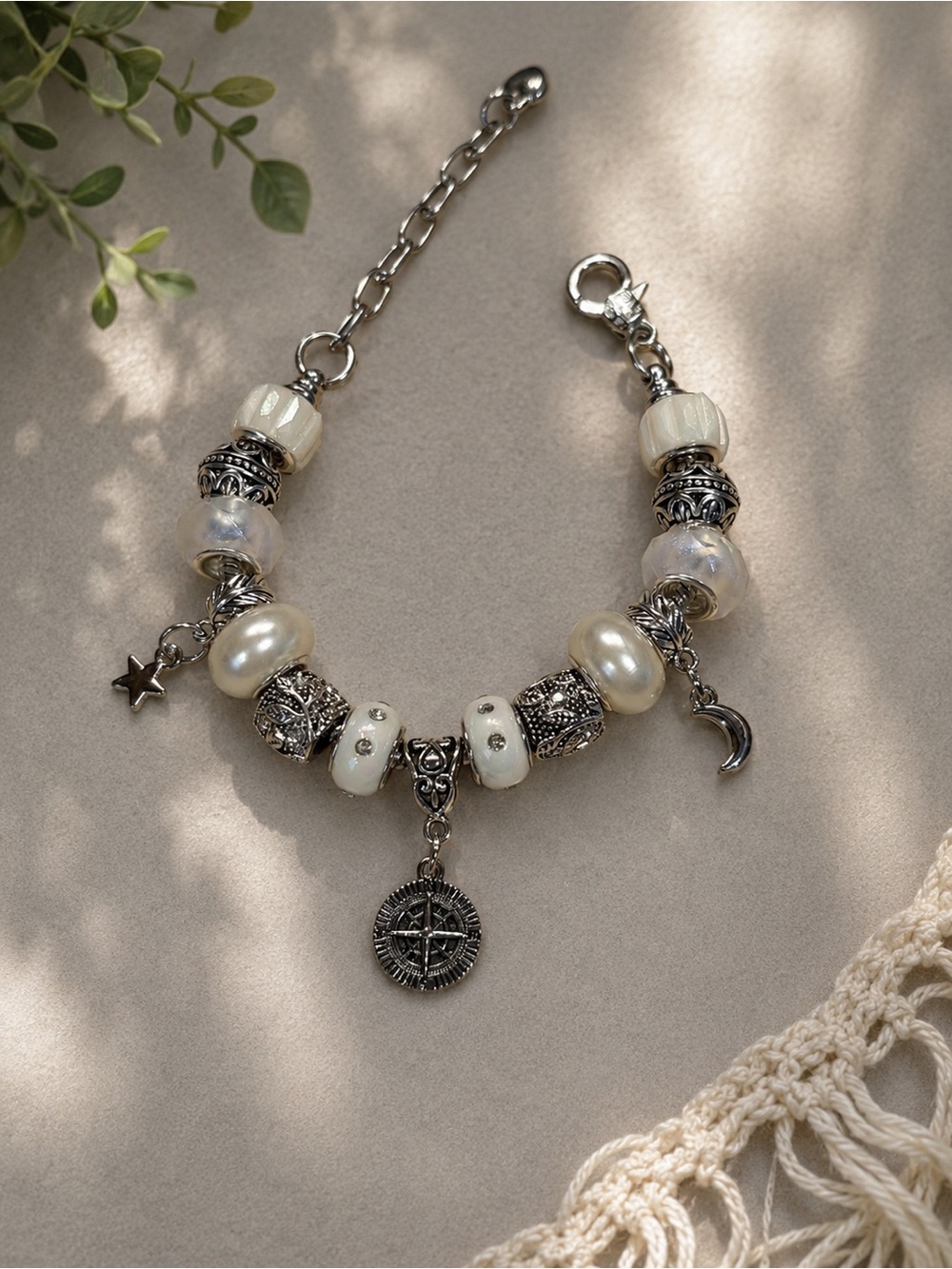 Handmade Celestial Beaded Bracelet